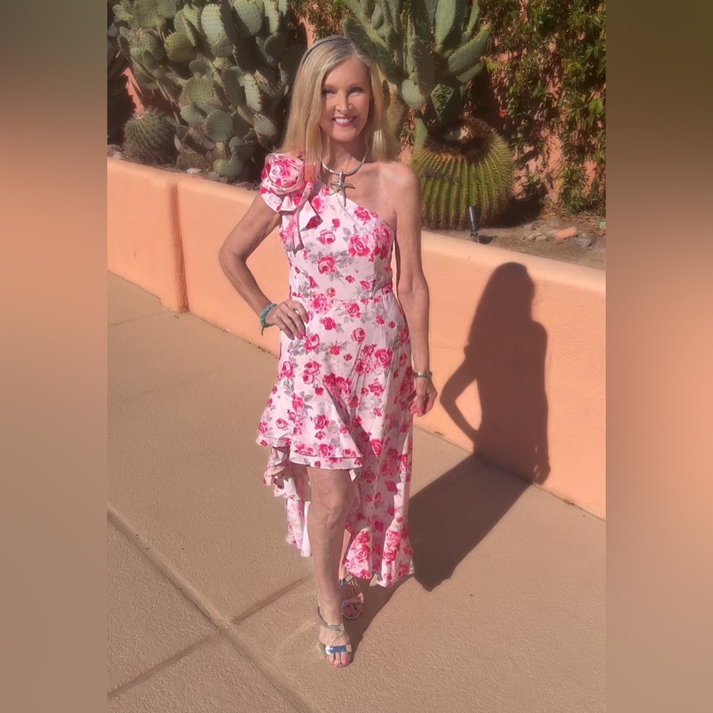 NWT Floral One-Shoulder Maxi Dress-S